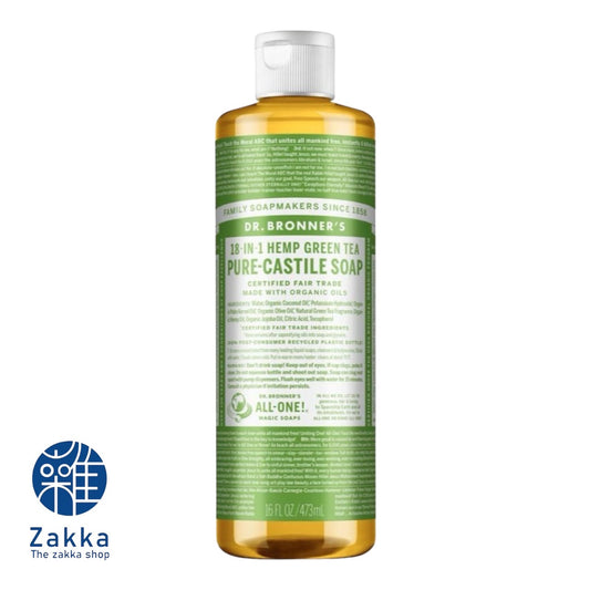 Dr Bronner's 18-In-1 Hemp Green Tea Pure Castille Soap 473ml/946ml