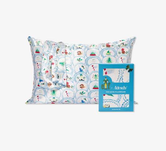 KITSCH Elf X Kitsch Satin Pillowcase Standard - North Pole